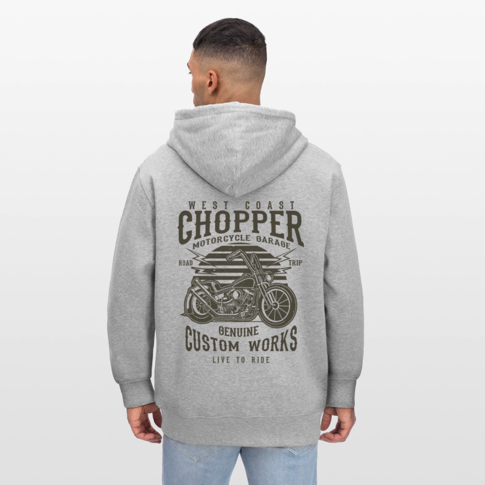 Stanley/Stella Uniseks bio-ziphoodie CULTIVATOR - grijs gemêleerd