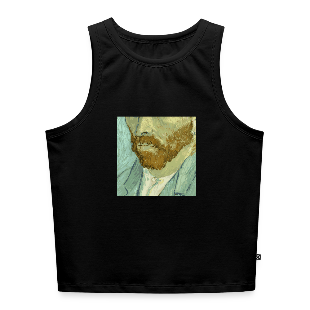Vrouwen cropped tanktop - zwart