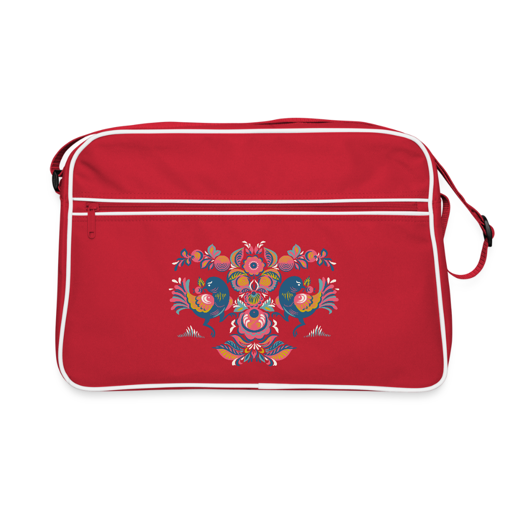 Retro-tas - rood/wit