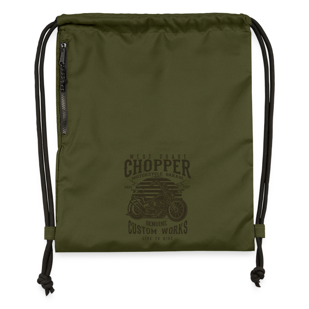 Gymtas van gerecycled materiaal - military green