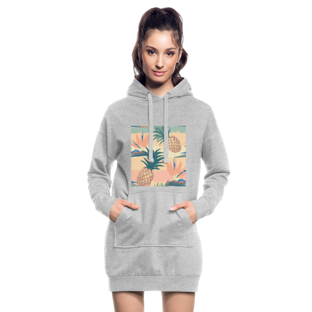 Hoodiejurk - grijs gemêleerd