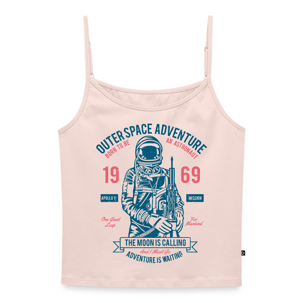 Vrouwen spaghetti-tanktop - poederroze