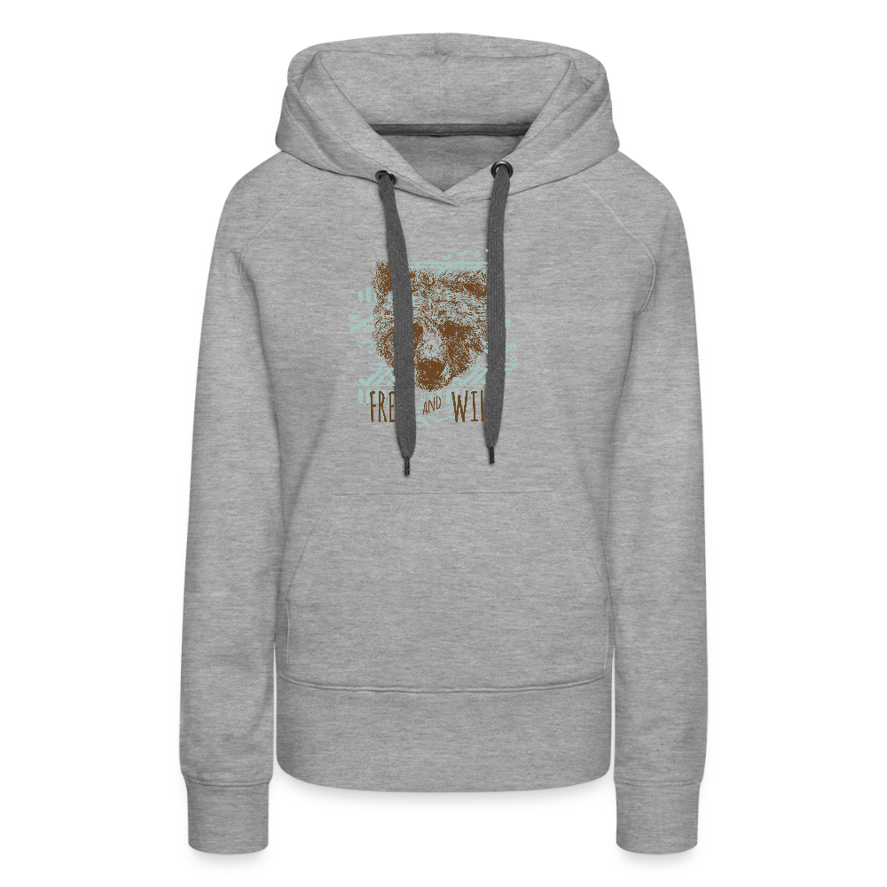Vrouwen Premium hoodie - grijs gemêleerd