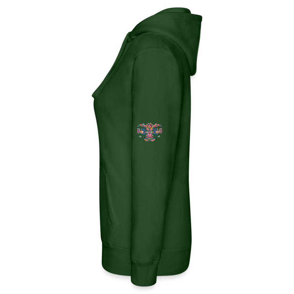 Vrouwenhoodie van Russell - bottlegreen