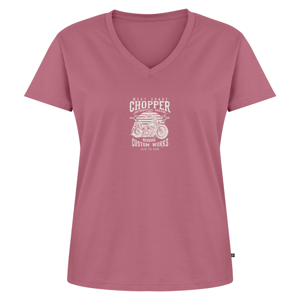 Vrouwen bio T-shirt met V-hals van Stanley & Stella - mauve