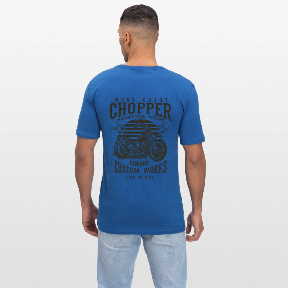 Mannen slim fit T-shirt - koningsblauw