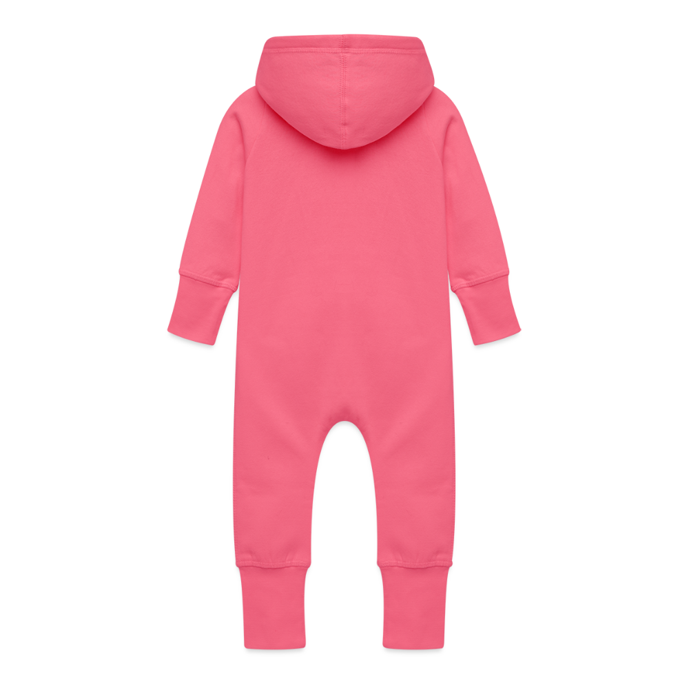 Baby bio sweat kruippakje met capuchon - fuchsia