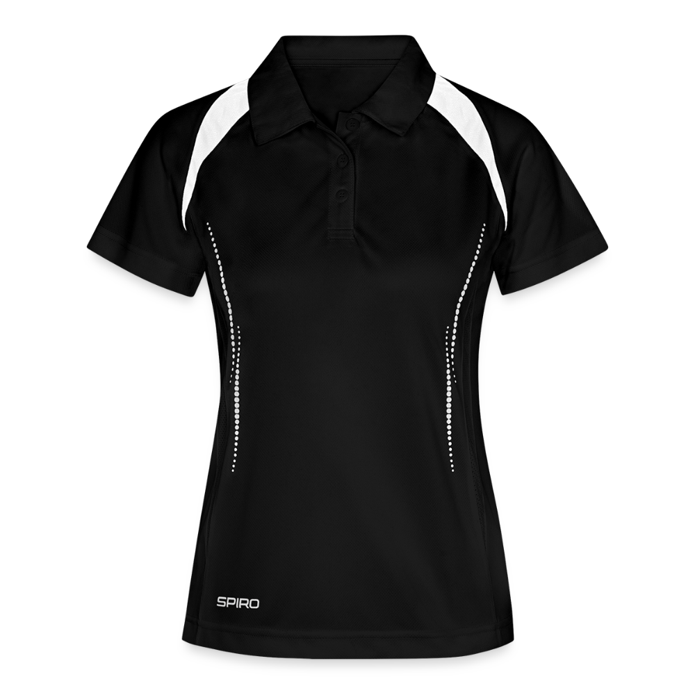 Vrouwen polo ademend - zwart/wit