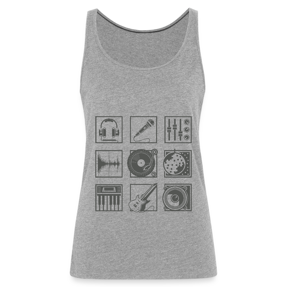 Vrouwen Premium tank top - grijs gemêleerd