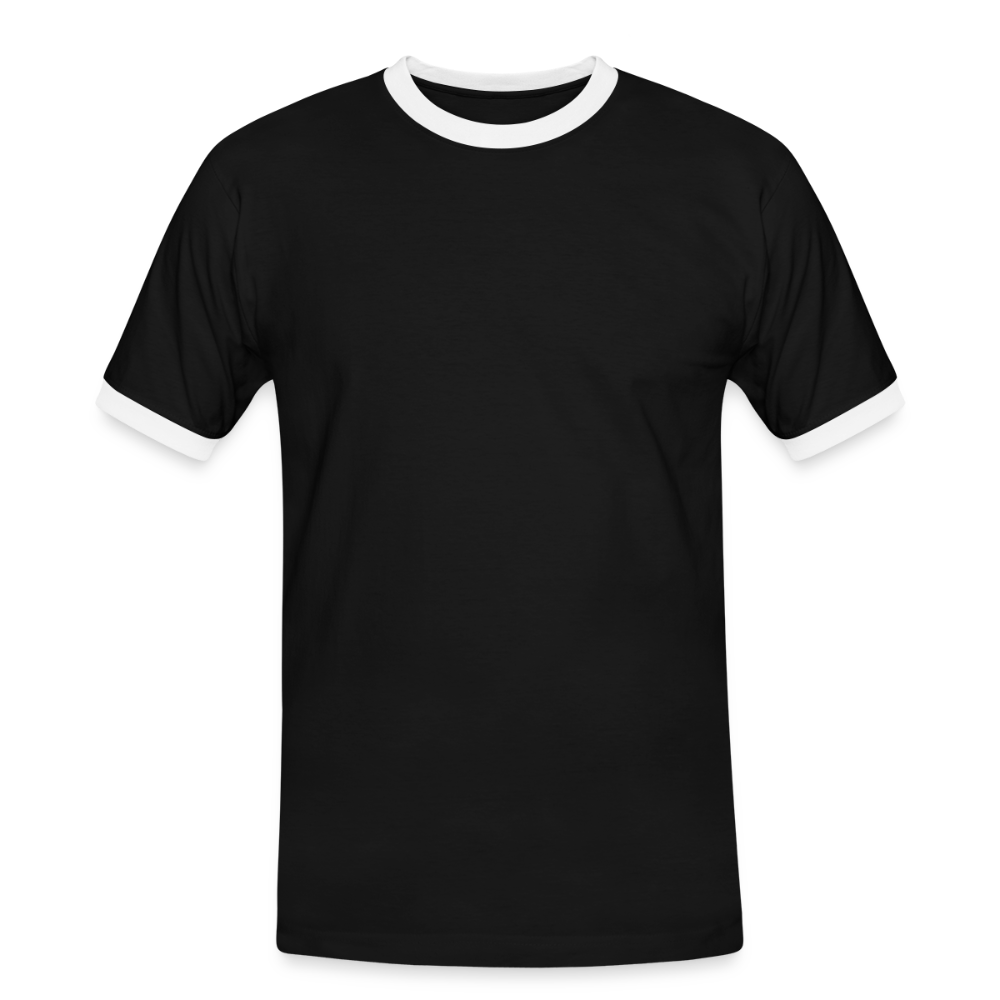 Mannen contrastshirt - zwart/wit