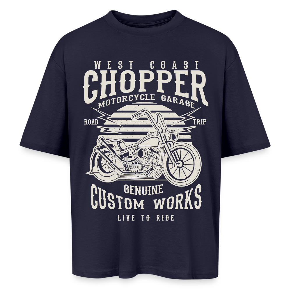 Oversized uniseks T-shirt - navy