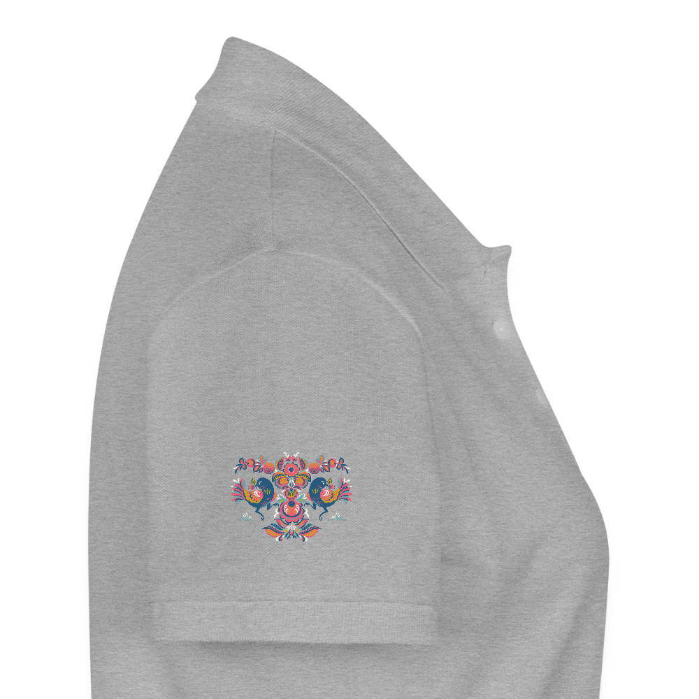 Vrouwen Premium Bio Poloshirt - grijs gemêleerd