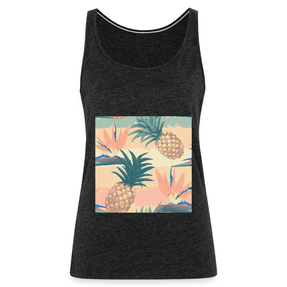Vrouwen Premium tank top - houtskool