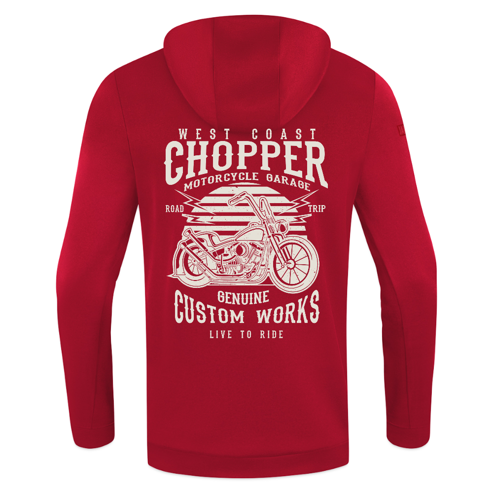 JAKO Ziphoodie Pro Casual - donkerrood
