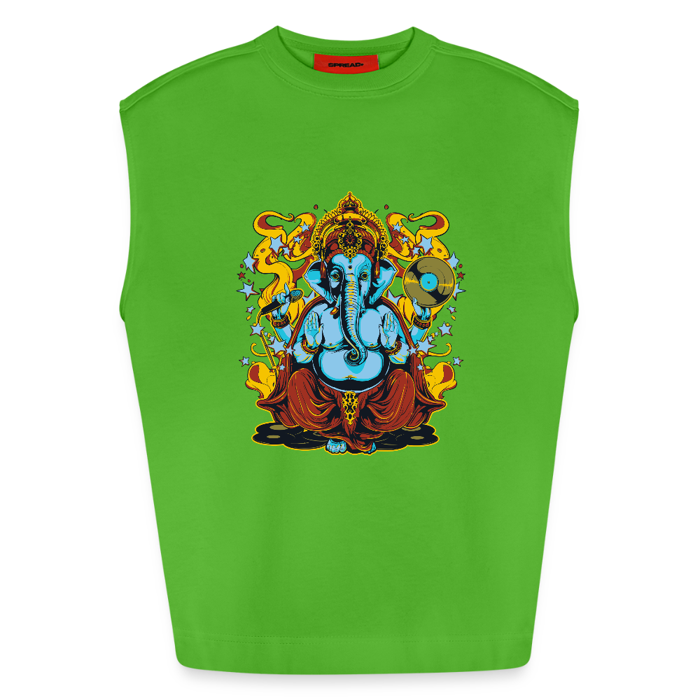 Heavyweight oversized organic tanktop made in EU Unisex - Apple Neon