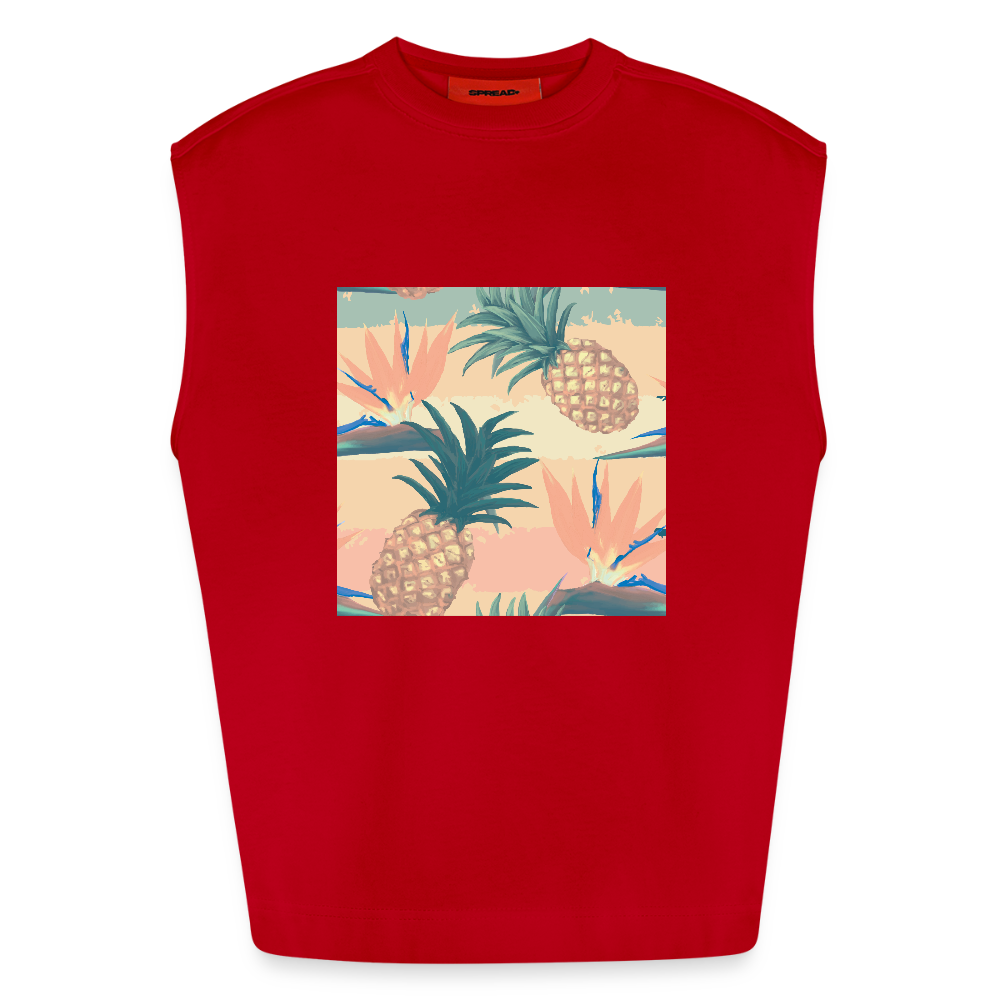 Heavyweight oversized organic tanktop made in EU Unisex - rood