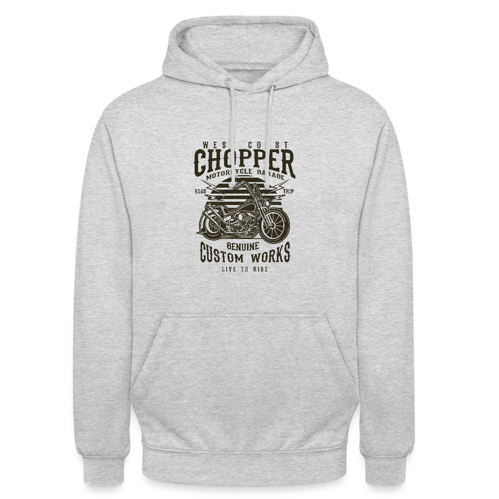 Hoodie unisex - lichtgrijs gemêleerd