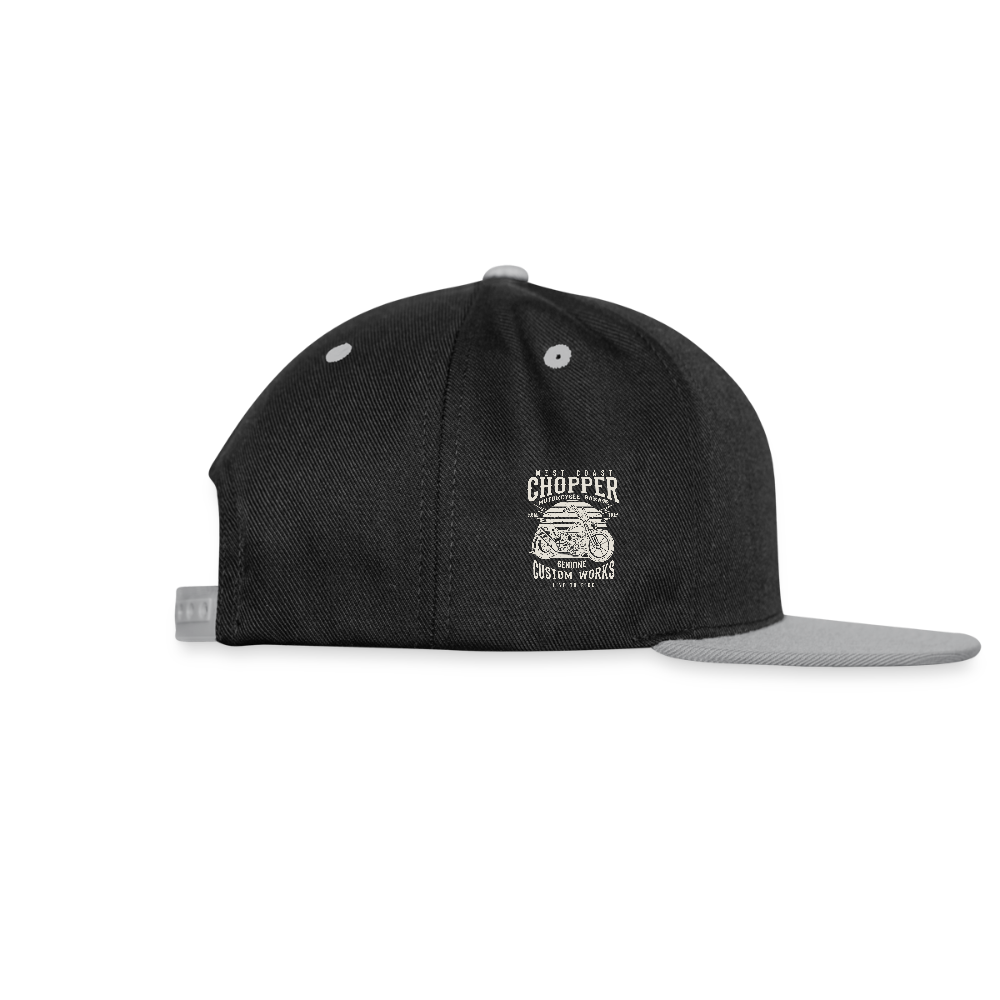 Contrast snapback cap - zwart/grijs