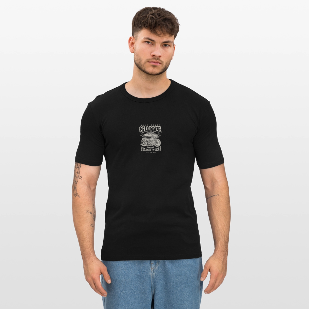 Mannen slim fit T-shirt - zwart