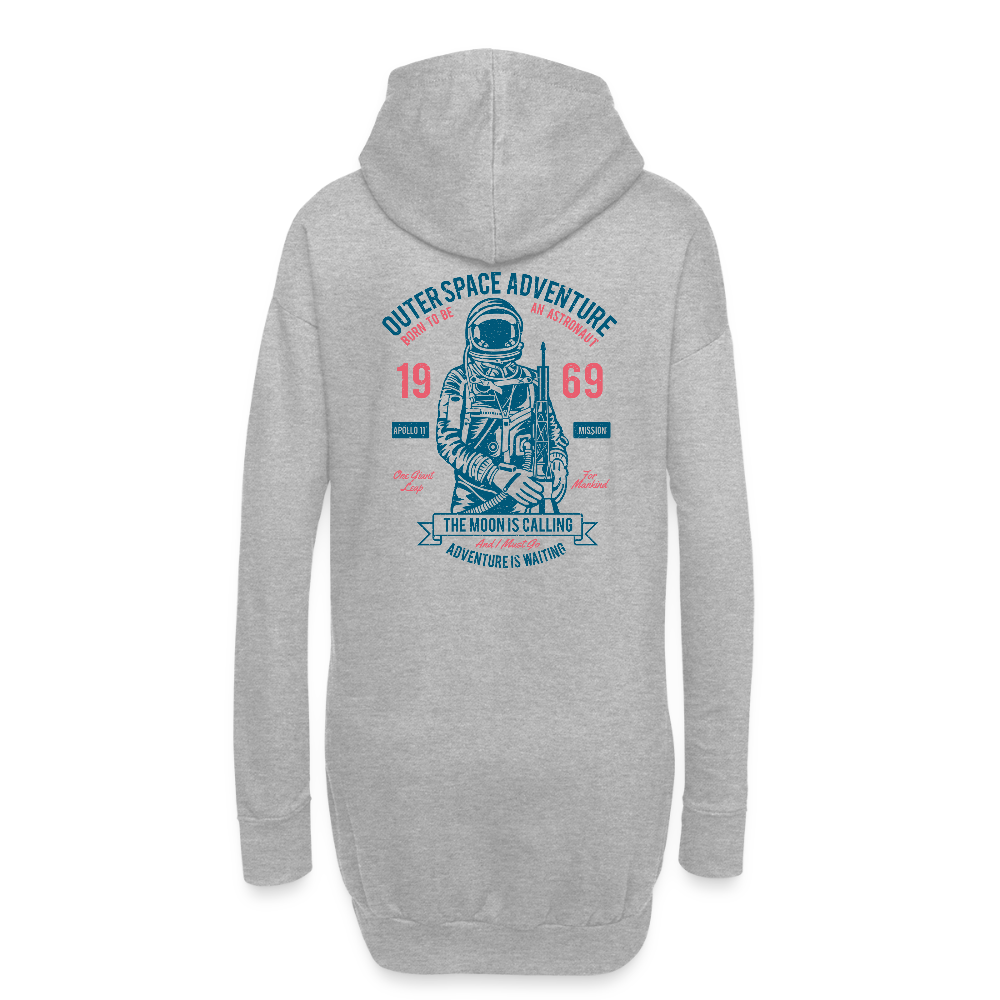 Hoodiejurk - grijs gemêleerd