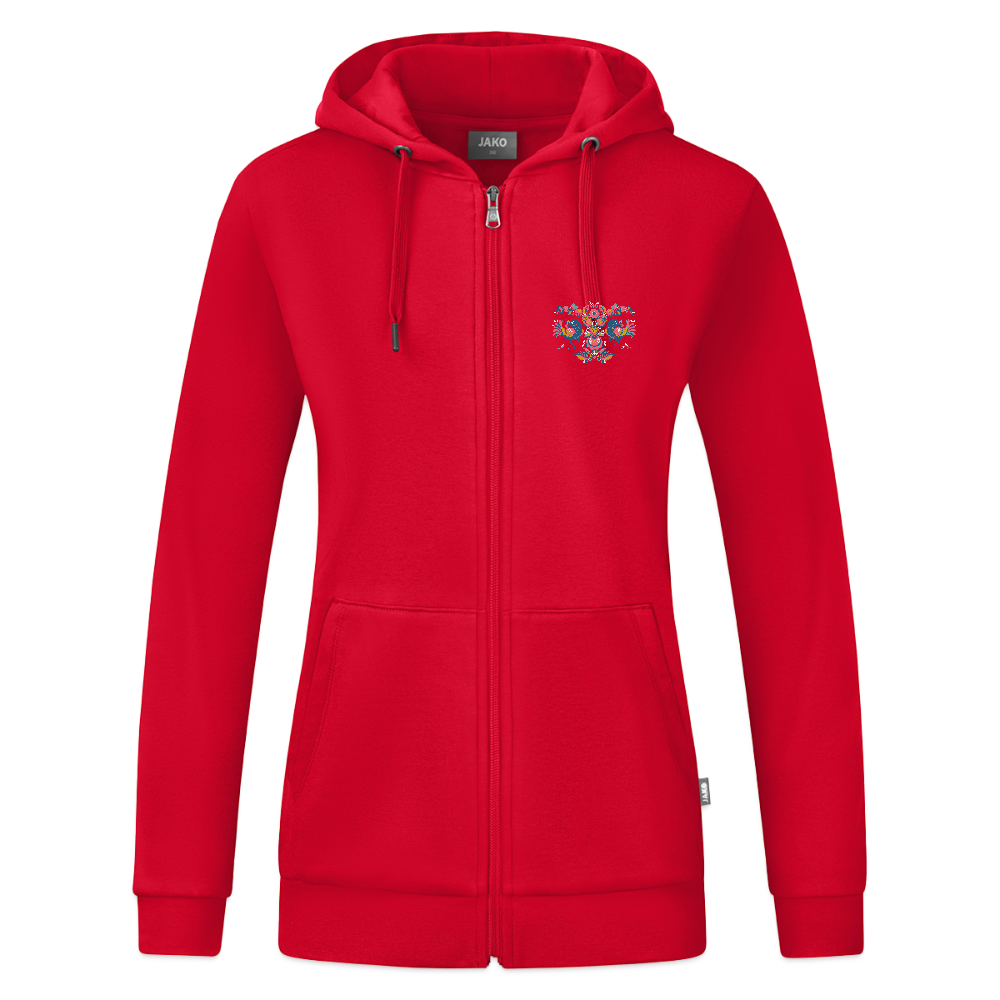 JAKO Vrouwen ziphoodie Organic - rood