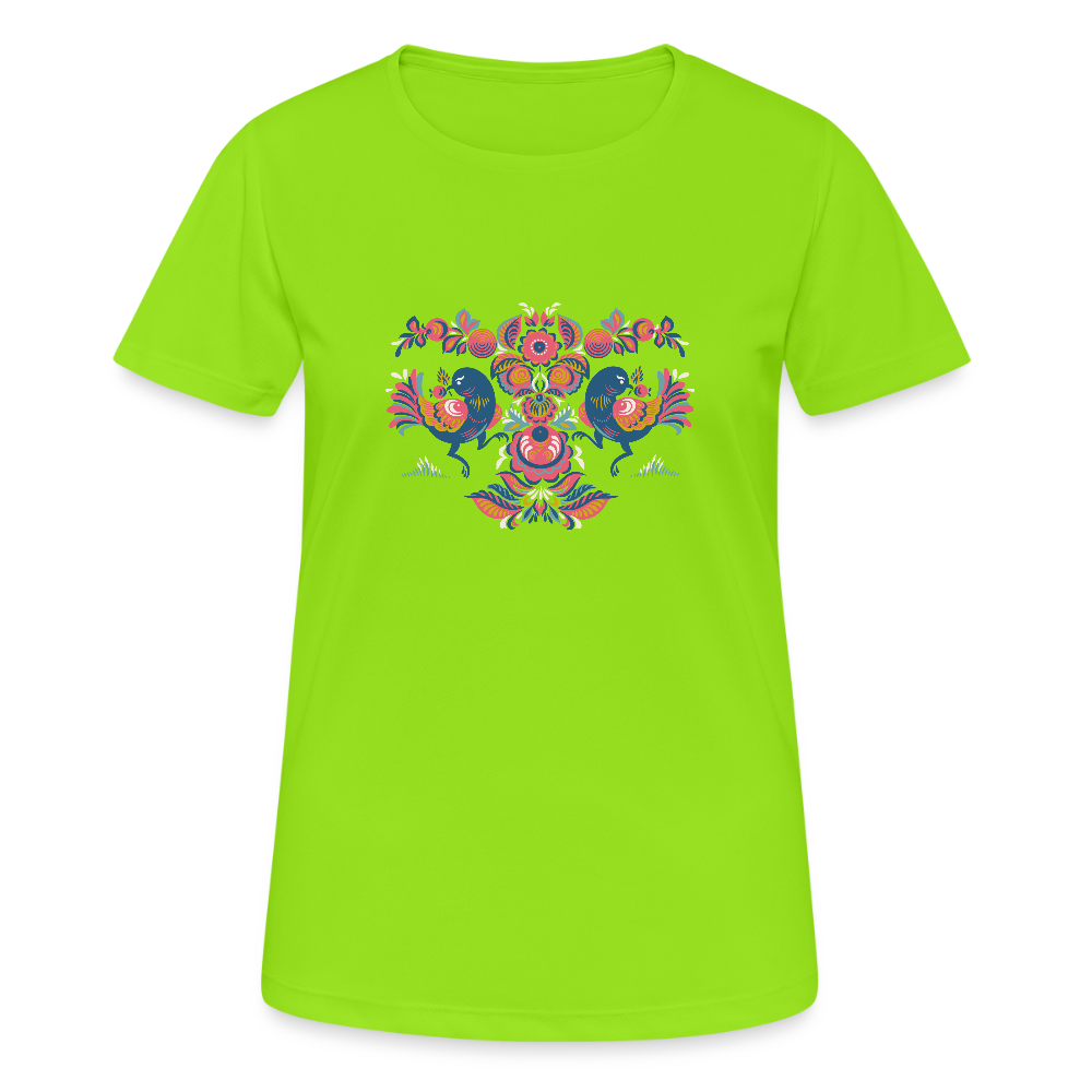 Vrouwen T-shirt ademend actief - neongroen