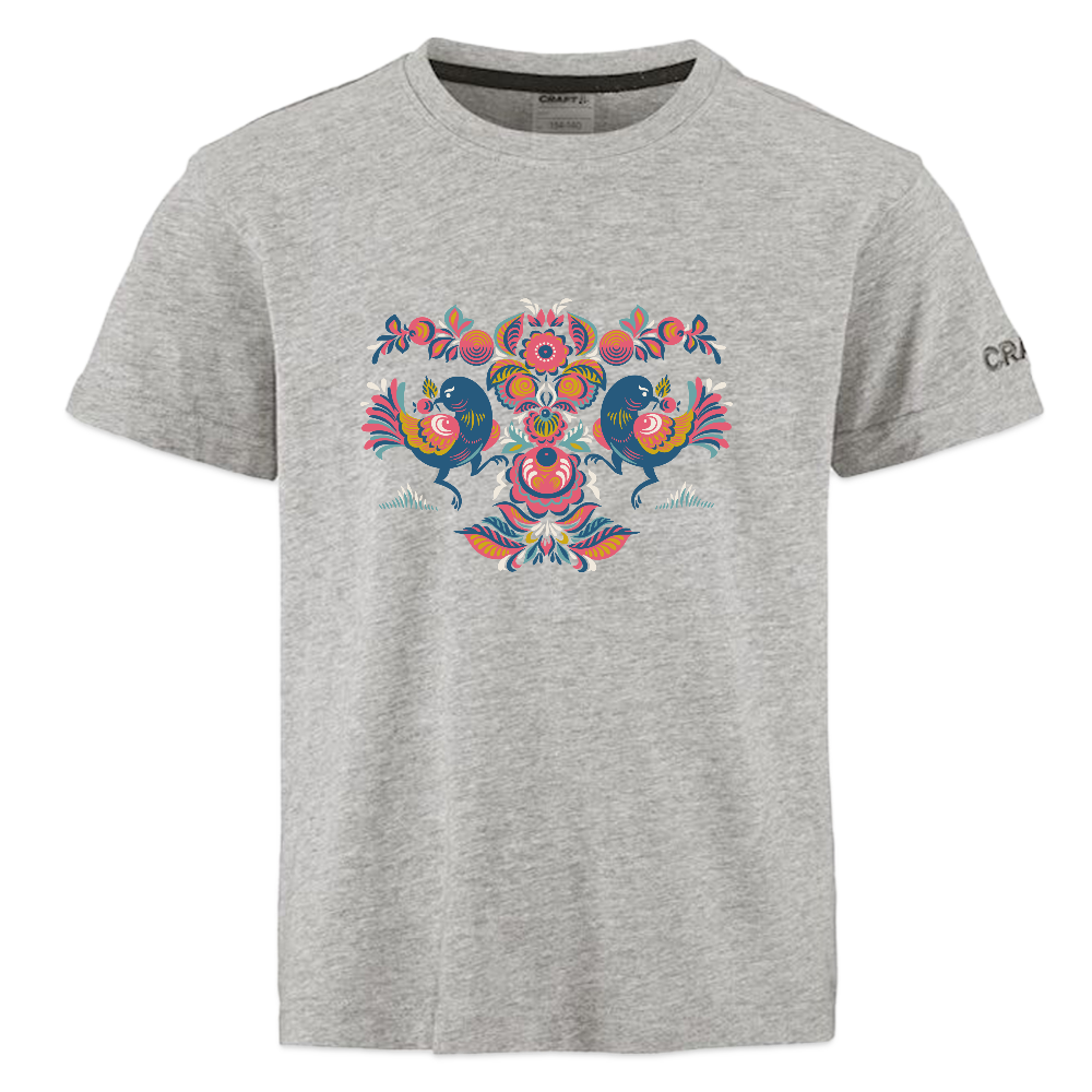 CRAFT Community 2.0 tieners T-shirt - grijs gemêleerd