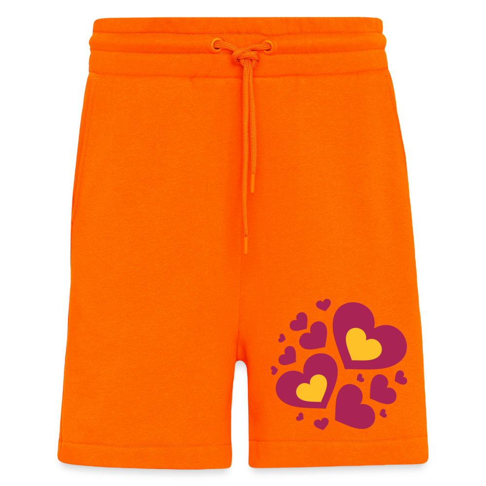 Organic relaxed shorts made in EU - SUNSET ORANGE