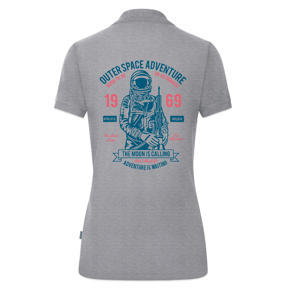 JAKO Vrouwen polo Organic - grijs gemêleerd