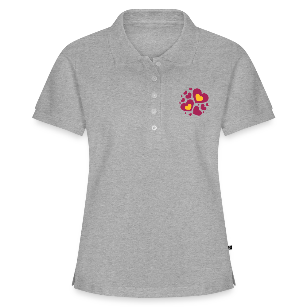 Vrouwen Premium Bio Poloshirt - grijs gemêleerd