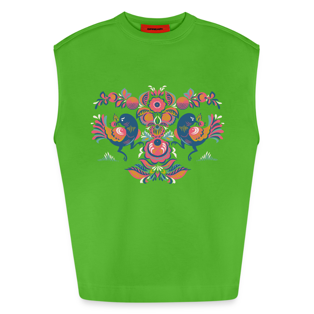 Heavyweight oversized organic tanktop made in EU Vrouwen - Apple Neon