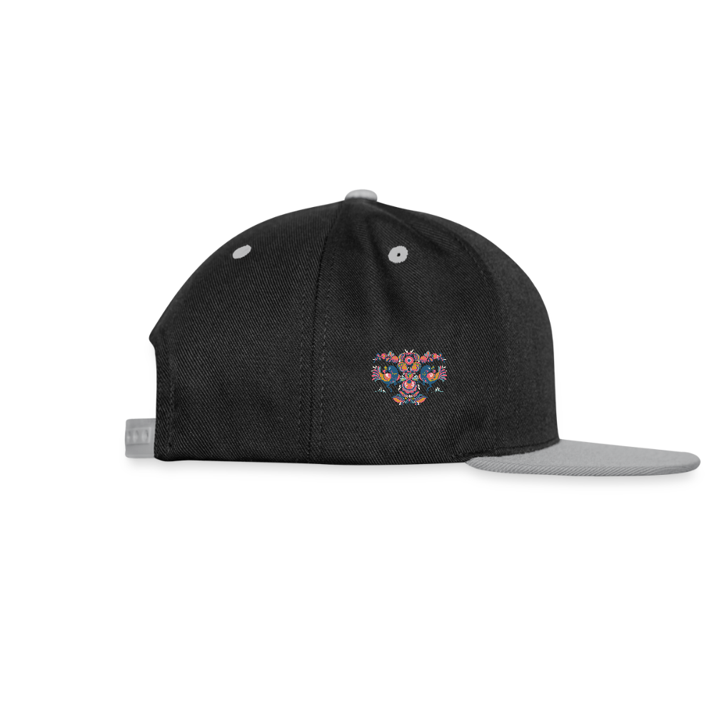 Contrast snapback cap - zwart/grijs