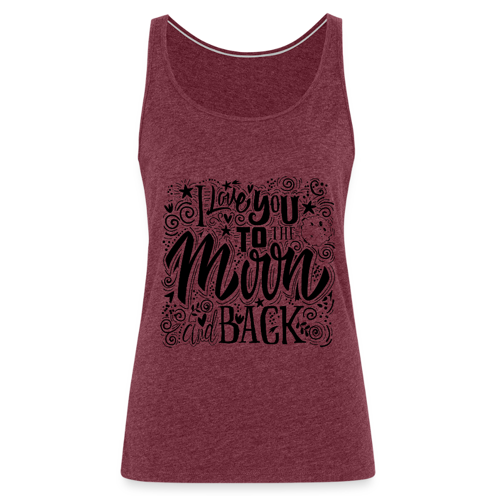 Vrouwen Premium tank top - bordeaux gemêleerd
