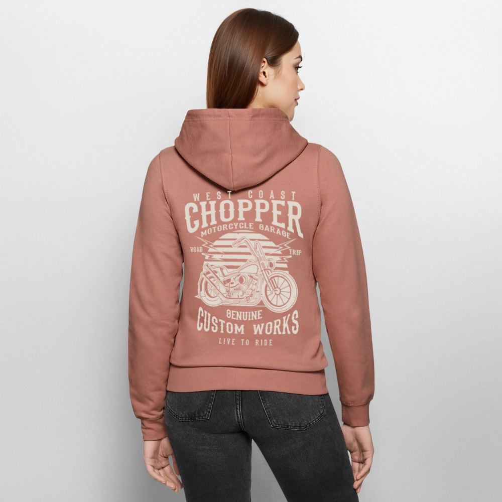 Vrouwen ziphoodie - altrosa