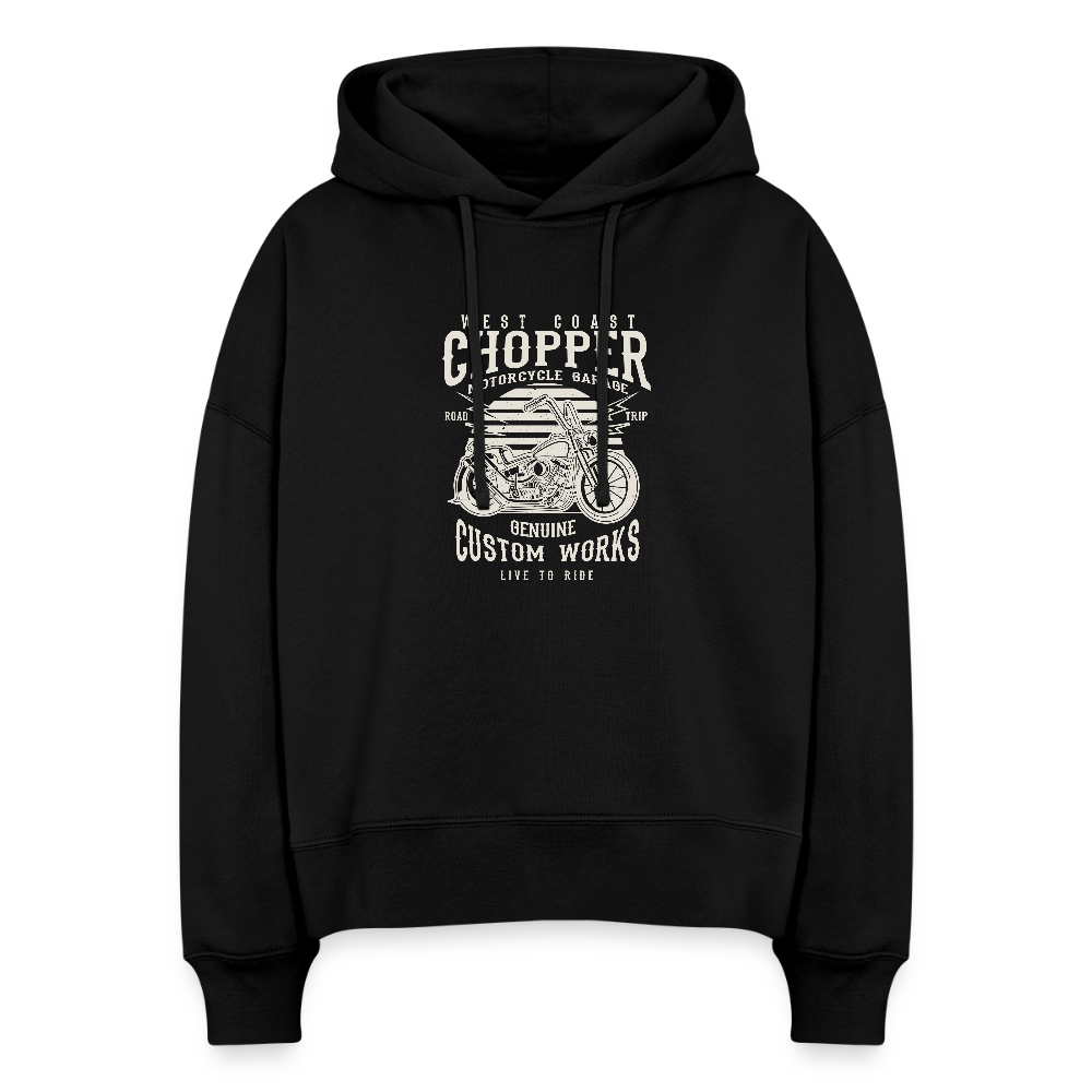 Stanley/Stella Vrouwen boxy bio hoodie Nora - zwart