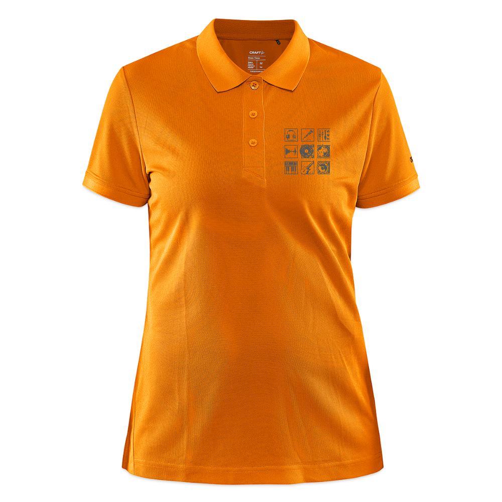 CRAFT Core Unify damespolo - lichtoranje gemêleerd