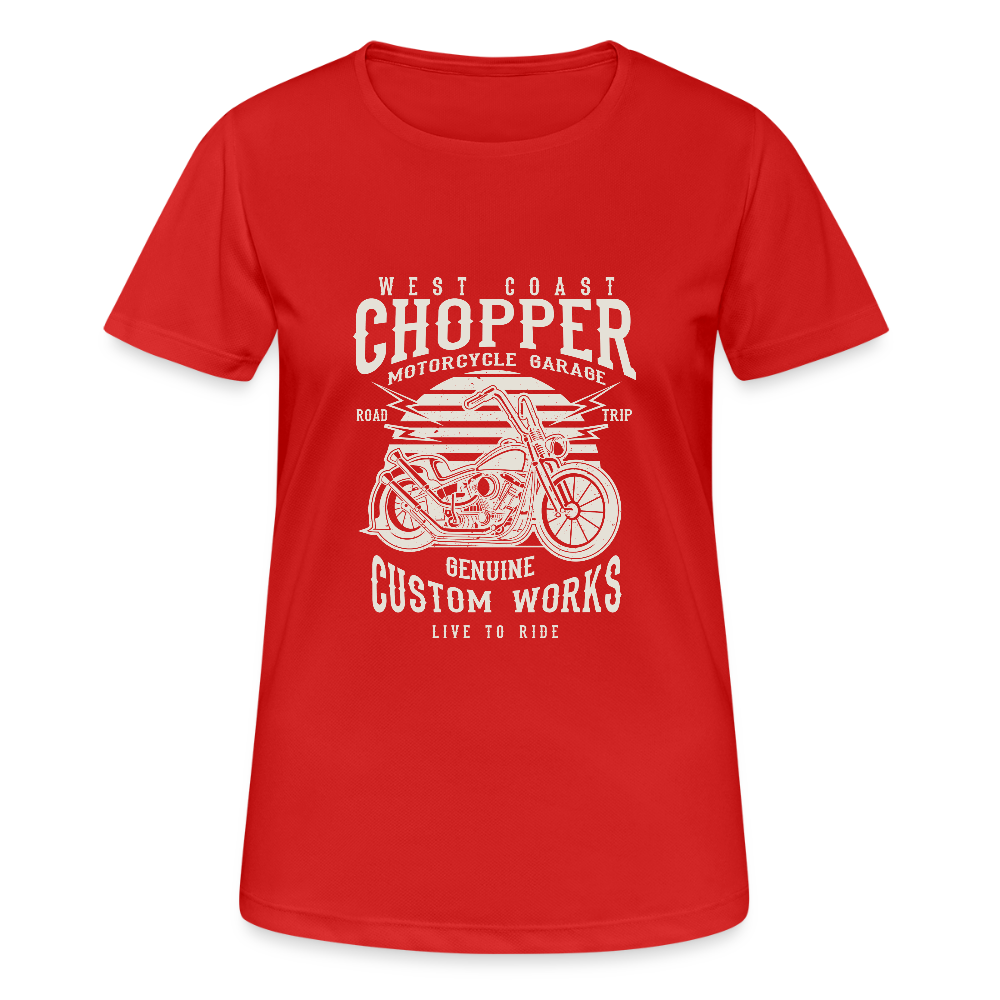 Vrouwen T-shirt ademend actief - rood