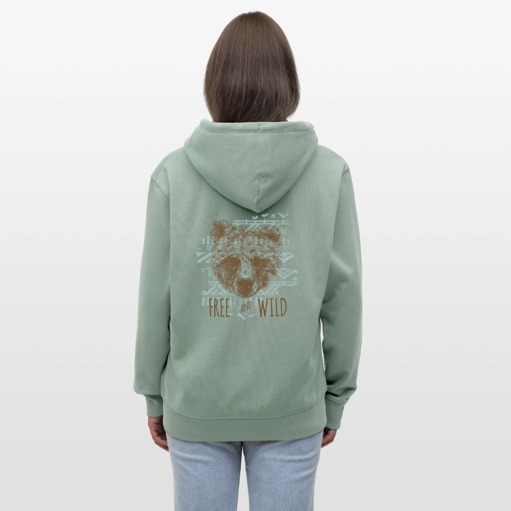 Stanley/Stella Uniseks bio-ziphoodie CULTIVATOR - licht grijsgroen
