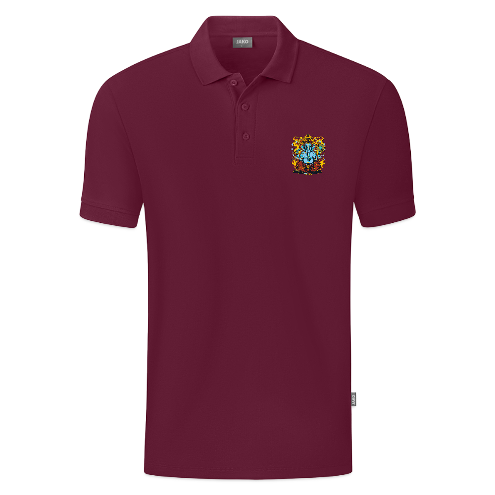 JAKO Mannen Polo Organic - wijnrood