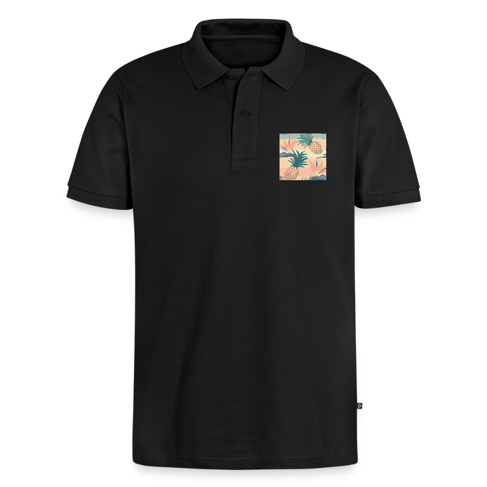 Mannen Premium Bio Poloshirt - zwart