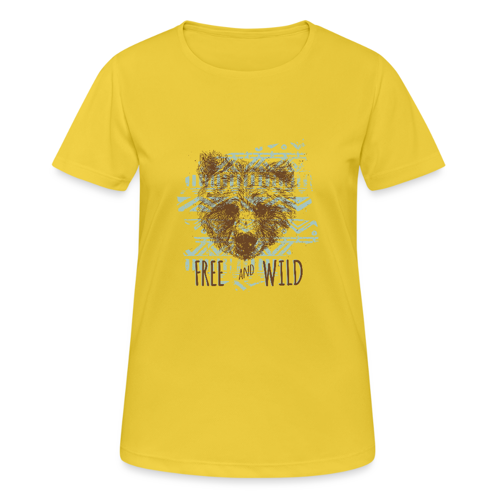 Vrouwen T-shirt ademend actief - zonnegeel