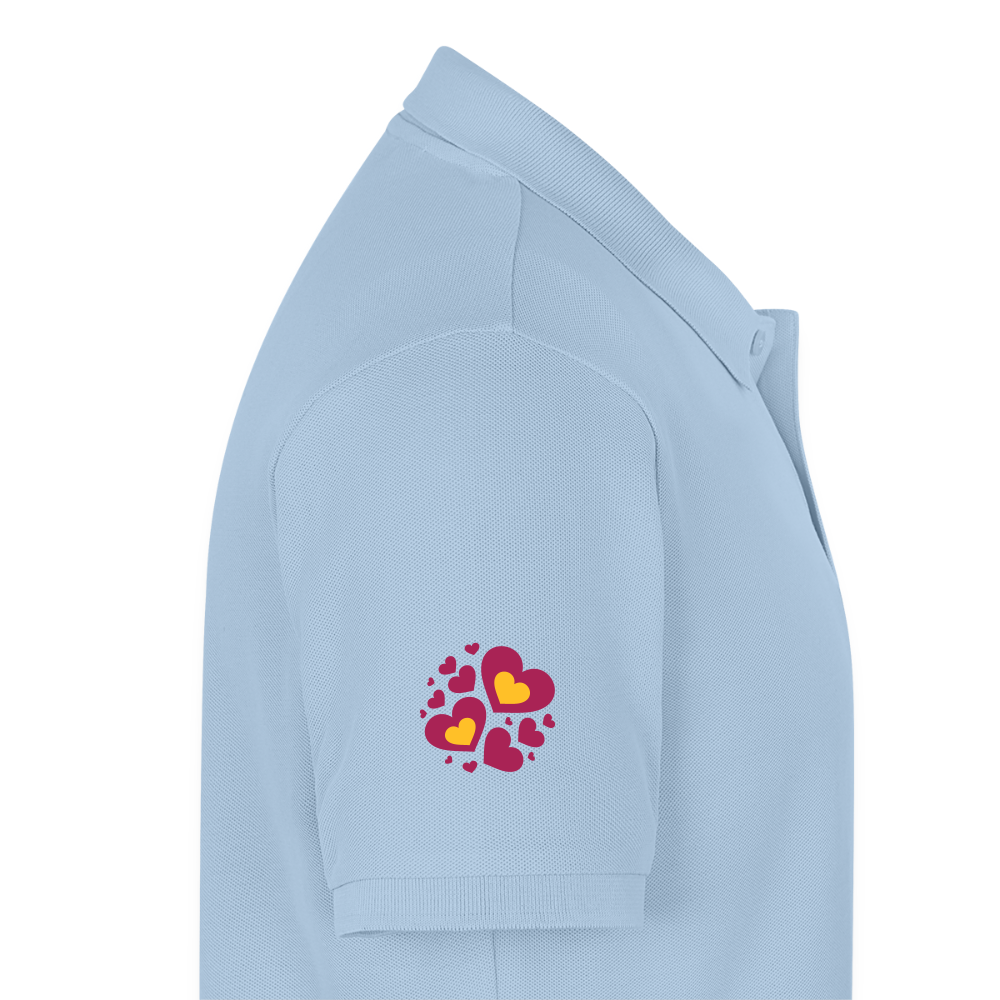 Mannen Premium Bio Poloshirt - lichtblauw