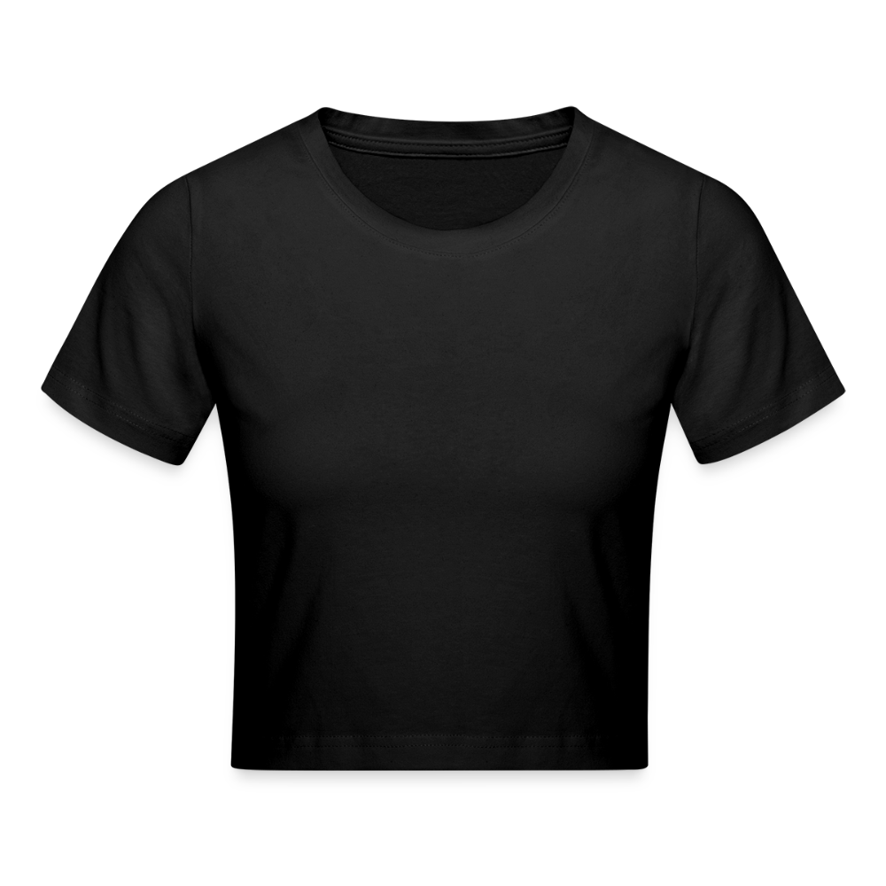 Cropped T-Shirt - zwart