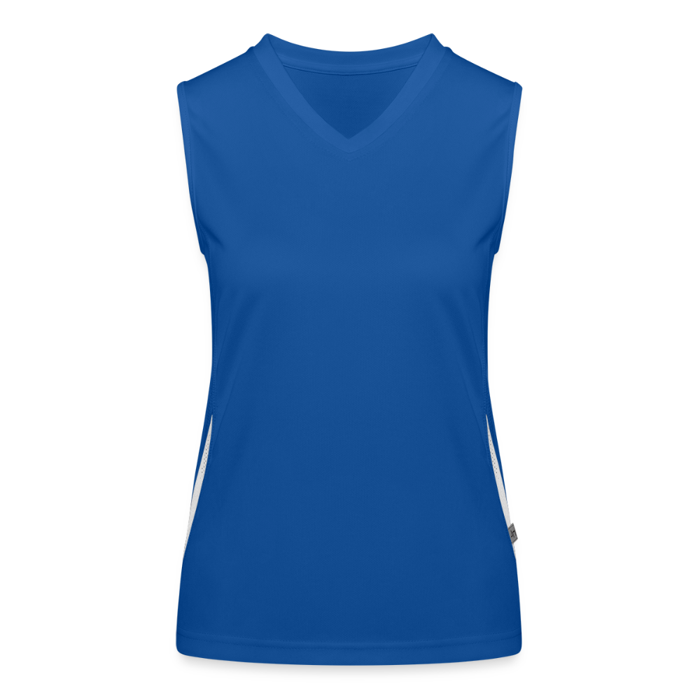 Functionele contrasterende tanktop voor vrouwen - royal/wit
