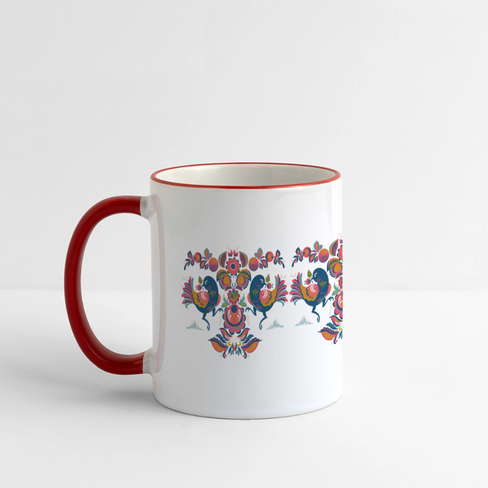 Panoramamok - wit/rood