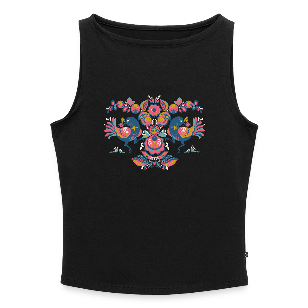 Vrouwen tanktop met U-hals - zwart