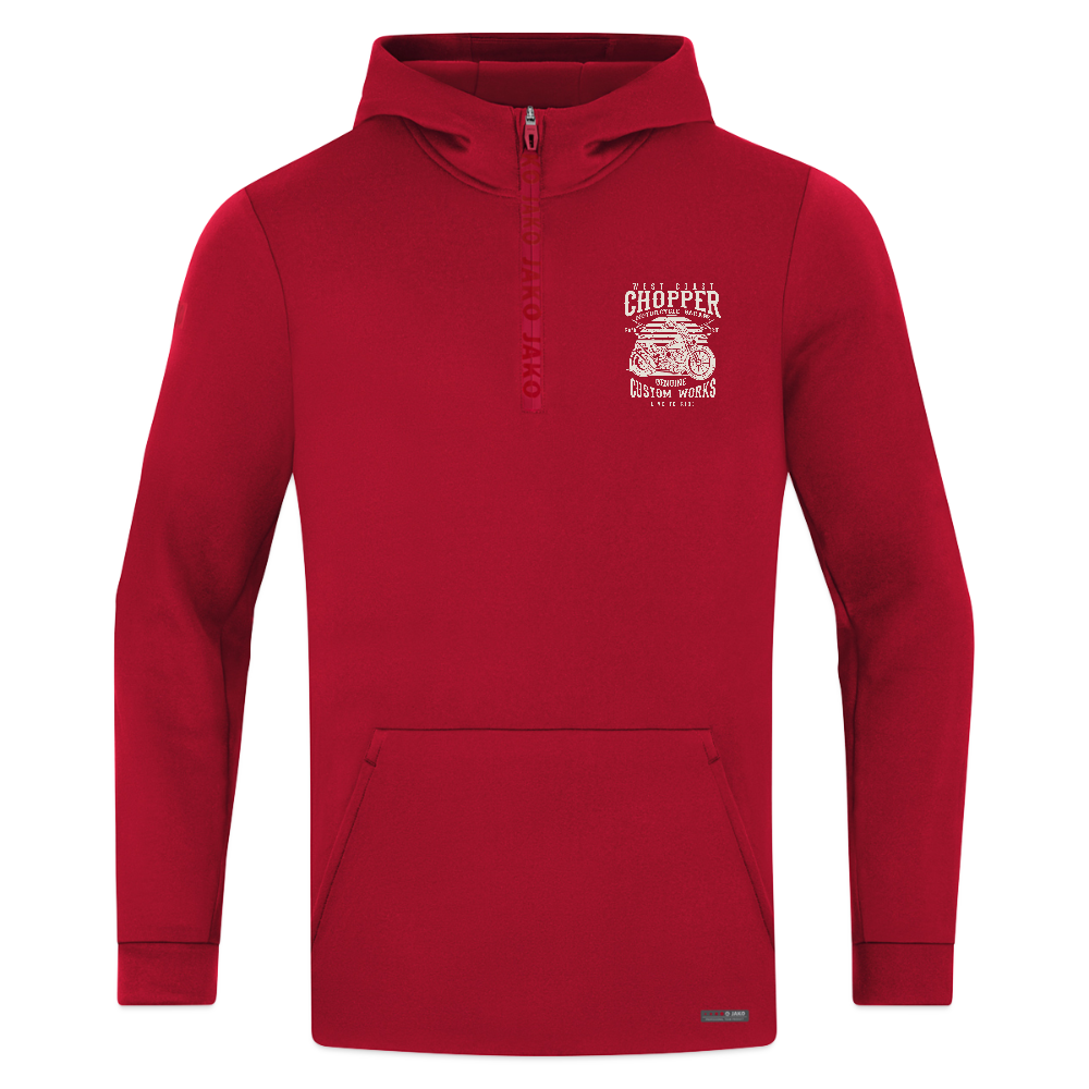 JAKO Ziphoodie Pro Casual - donkerrood