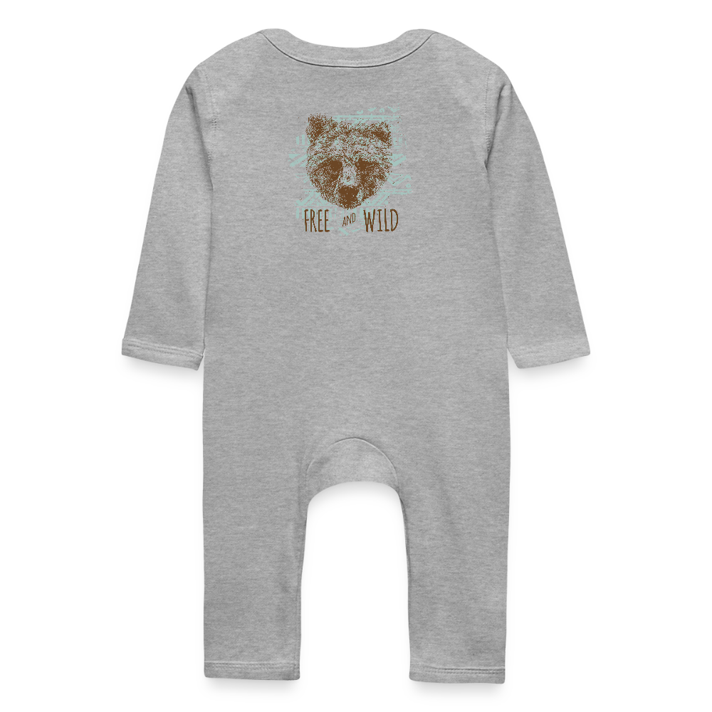 Baby bio kruippakje - grijs gemêleerd