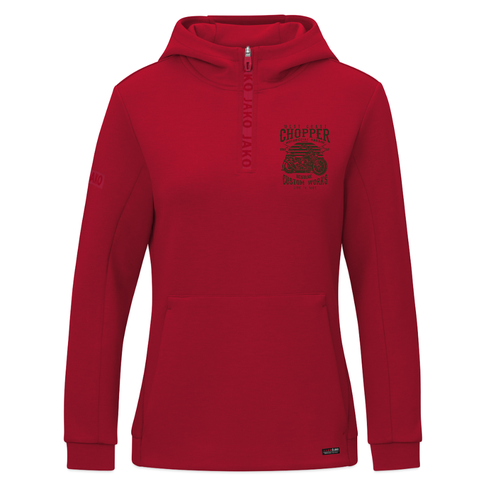 JAKO Vrouwen ziphoodie Pro Casual - donkerrood