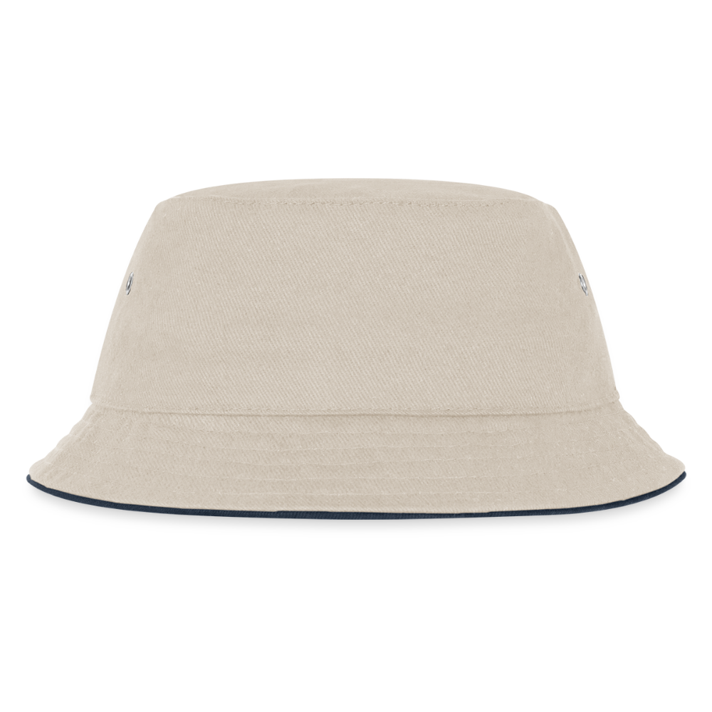 Kinder bucket hat - natuur/navy